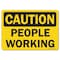 Signmission OSHA Caution, 7" Height, Decal, 10" x 7", Landscape, People Working OS-CS-D-710-L-19219 - alternate 1